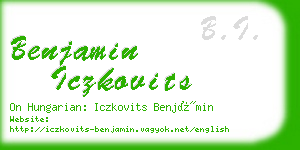 benjamin iczkovits business card